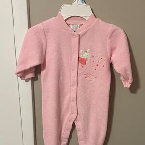 Child of Mine Pink Starry Bunny Footie
